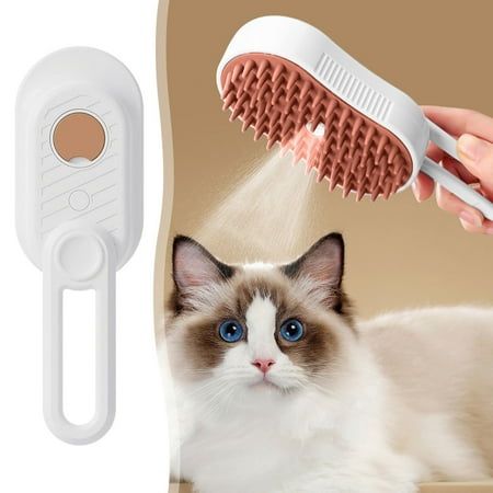 Steam Pet Grooming Brush for Cats & Dogs - Anti-shed, Self-Cleaning Grooming Tool