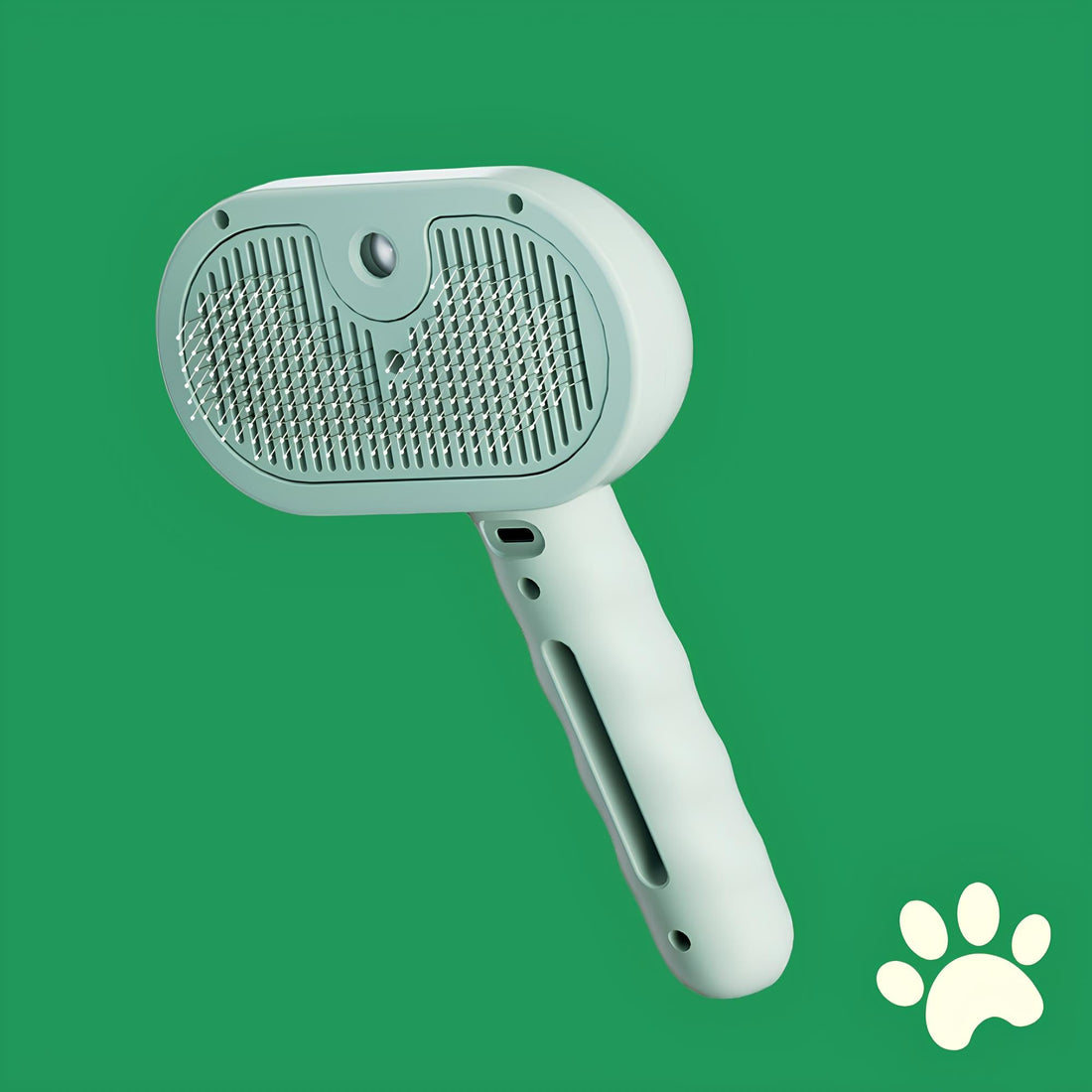 SteamBrush™ Steam Massage Brush in Green – Pet Grooming Tool"