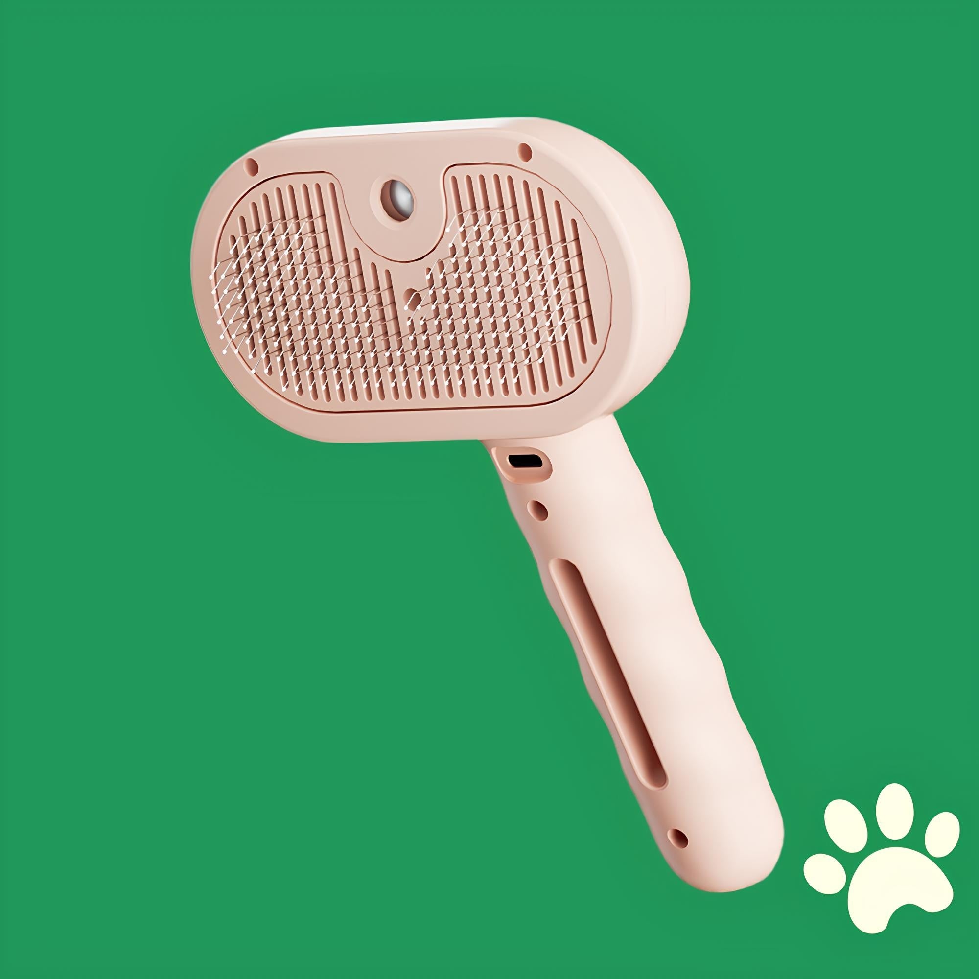 "SteamBrush™ Steam Massage Brush in Rose – Dog and Cat Grooming Brush"