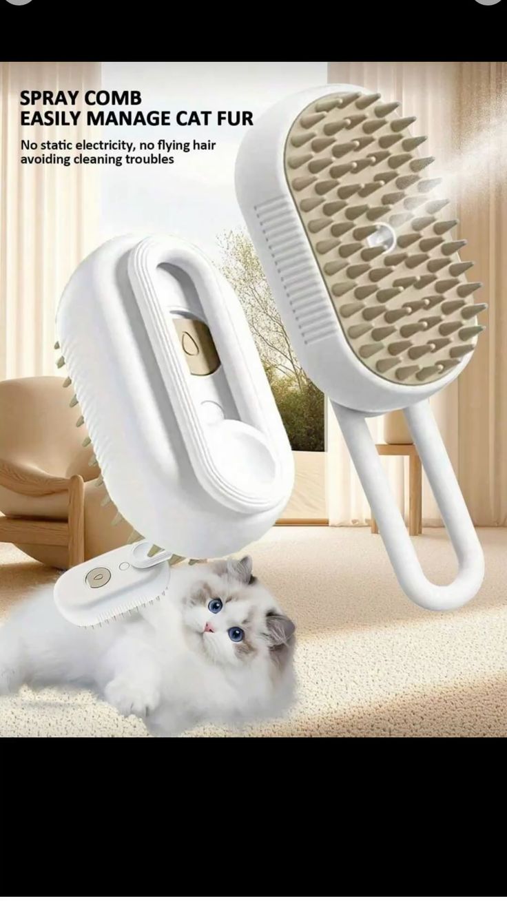 Steam Pet Brush for Cats &amp;amp; Dogs | Deshedding, Deep Clean &amp;amp; Self-Cleaning Too